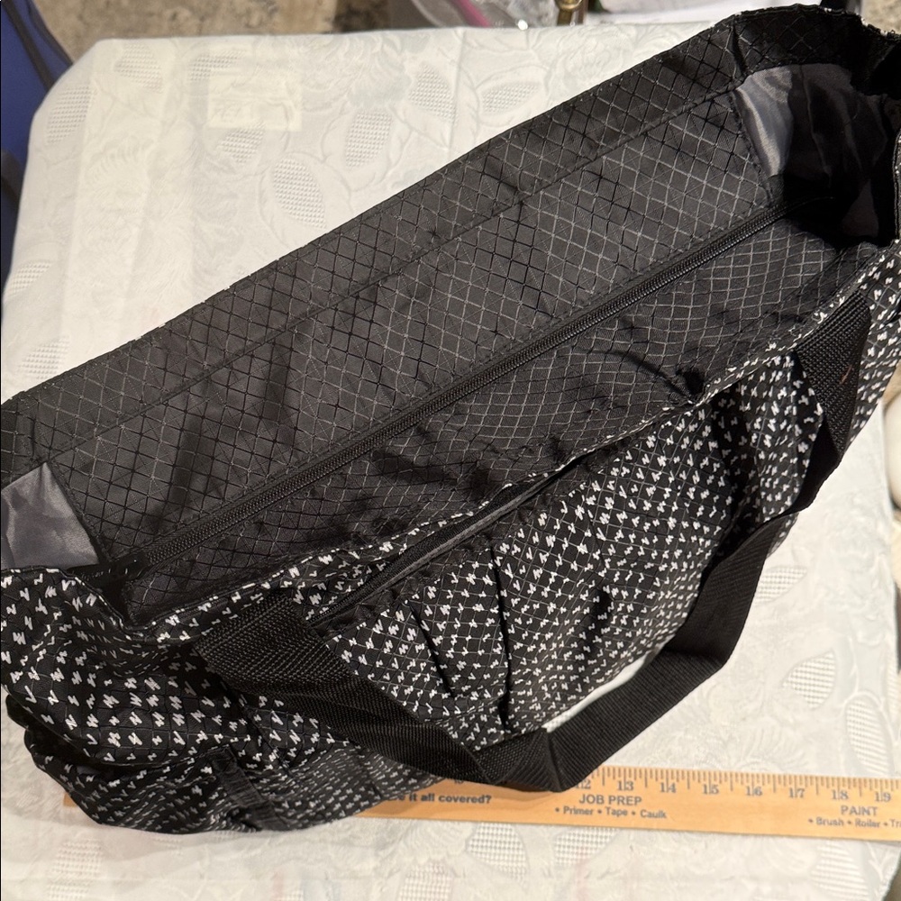 Thirty-One Gifts Utility Tote bag with a black and white pattern - Picture 14 of 15